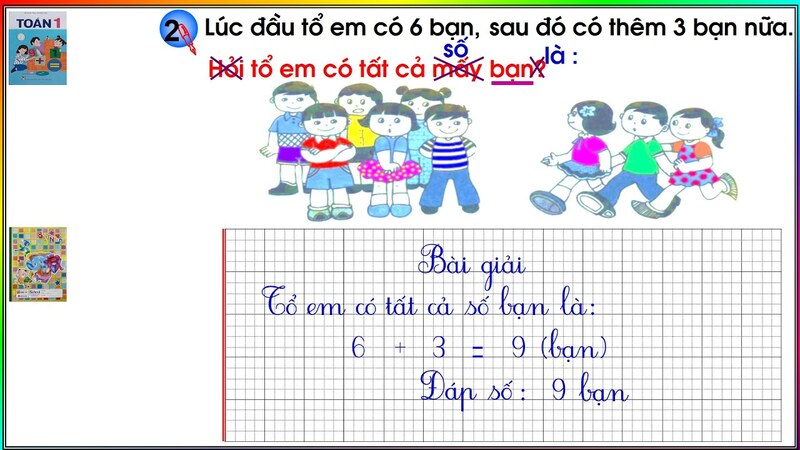 Bài tập toán lớp 1 giải toán có lời văn (Nguồn ảnh: Sưu tầm internet)
